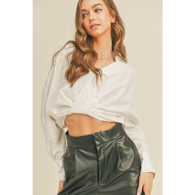 Arianna Collared Crop Top