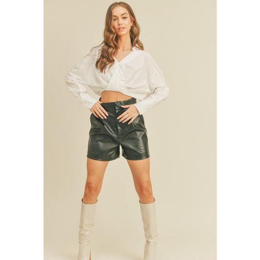 Arianna Collared Crop Top