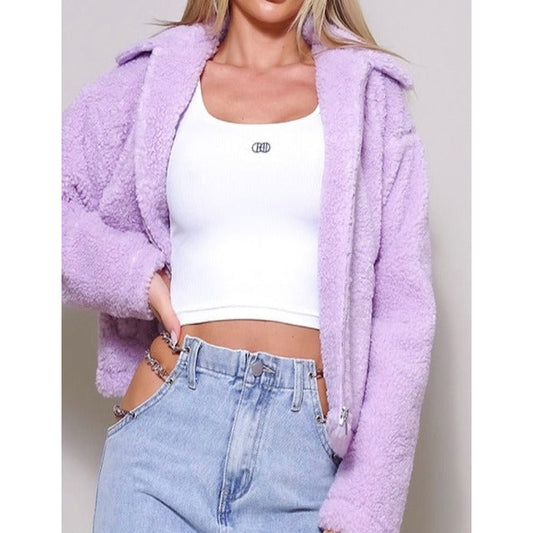 Teddy Jacket Top